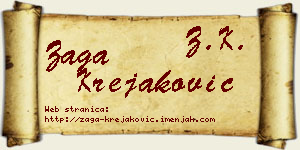 Zaga Krejaković vizit kartica